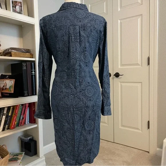 Anthropologie Blue Long Sleeve Dress - Picture 4 of 10